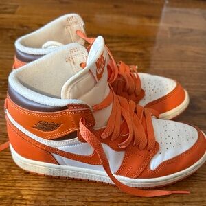 Nike Kids Bright Orange and White Sneakers